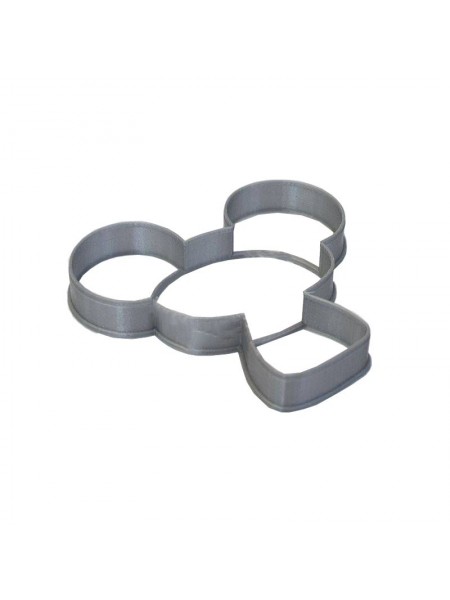 Вырубка форма для приготовления пряников и печенья, Мышь, 11х10,5х1,5 см, пластик, VTK. (71637)