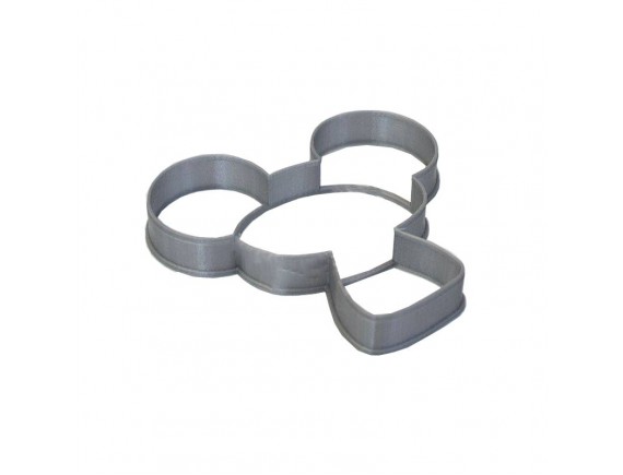 Вырубка форма для приготовления пряников и печенья, Мышь, 11х10,5х1,5 см, пластик, VTK. (71637)