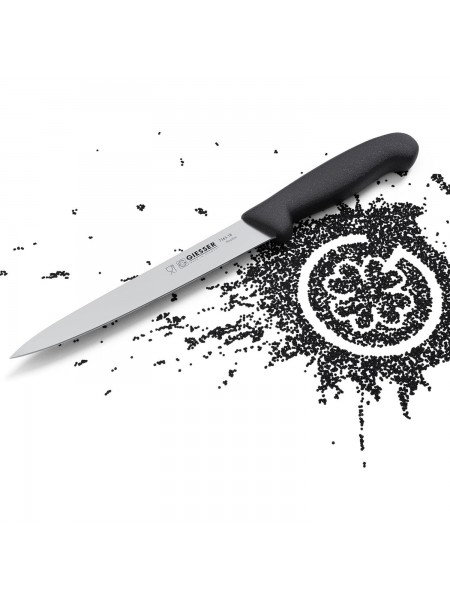 Нож филейный профессиональный 18 см, для разделки рыбы, ручка TPE, Giesser. (7365 18)
