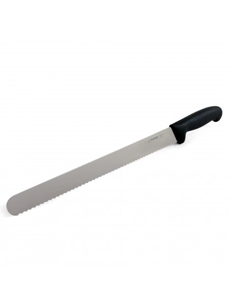 Кухонный нож для нарезки хлеба с зубчатым лезвием, 31 см, ручка TPE, Giesser. (7705 w 31)