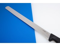 Кухонный нож для нарезки хлеба с зубчатым лезвием, 36 см, ручка TPE, Giesser. (7705 w 36)