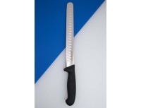 Нож кухонный для нарезки ветчины, 25 см, лезвие с желобками, ручка TPE, Giesser. (7705 wwl 25)