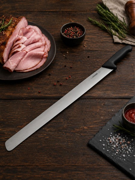 Поварской нож для нарезки ветчины, кебаб нож, 45 см, ручка TPE, Giesser. (7725 45)
