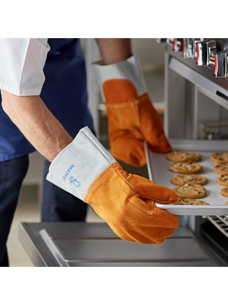 Жаропрочные пекарские рукавицы, пара, до 250 град, 30 см, Matfer. (773001)
