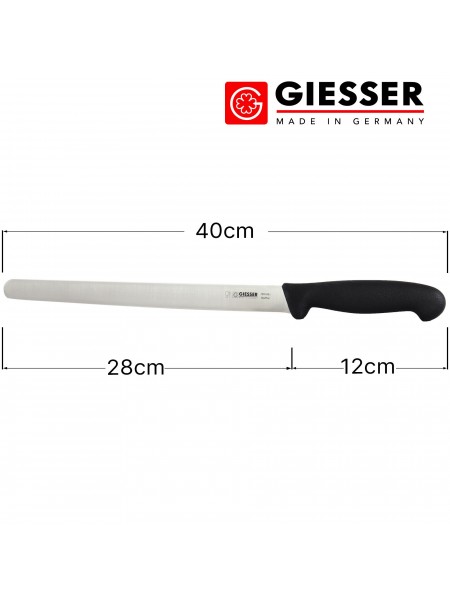 Нож кухонный для колбасных изделий, 28 см, ручка TPE, Giesser. (7905 28)