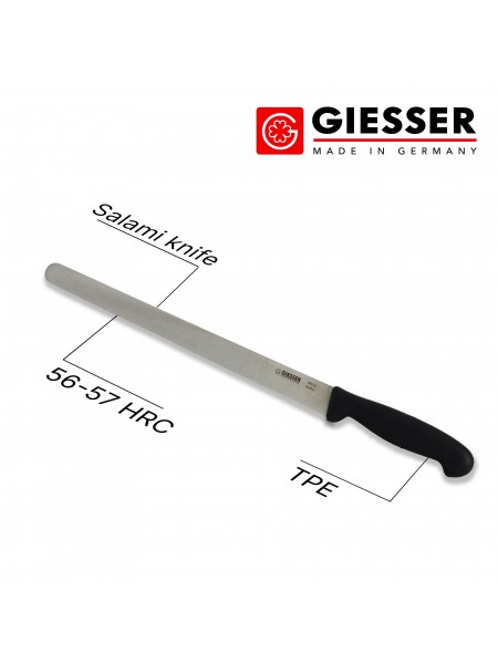 Нож кухонный для колбасных изделий, 30 см, ручка TPE, Giesser. (7905 30)