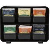Подставка для чайных пакетиков, 6 отделений, 20x13,1x26 см, пластик, черная, Mind Reader. (7STBORGBLK)