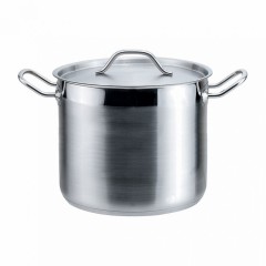 Кастрюля с крышкой, 9 литров, 24х20 см, нерж.сталь 18/0, EcoLine, Proff Cuisine. (81200003)