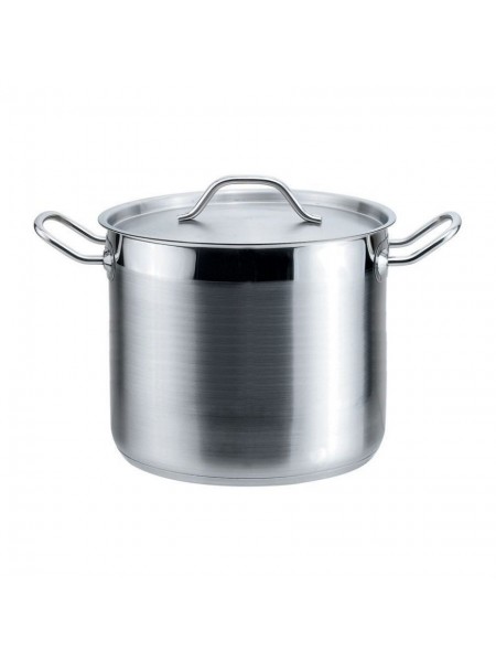 Кастрюля с крышкой, 13,5 литров, 28х22 см, нерж.сталь 18/0, EcoLine, Proff Cuisine. (81200005)