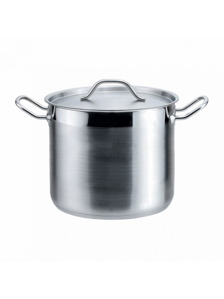 Кастрюля с крышкой, 16 литров, 30х23 см, нерж.сталь 18/0, EcoLine, Proff Cuisine. (81200006)