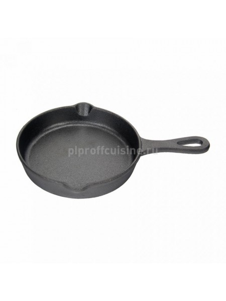 Сковорода для запекания, порционная с ручкой, круглая, чугунная, D=13 см, Proff Cuisine. (81200025)