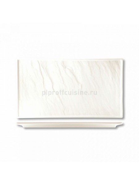 Блюдо прямоугольное белое «Organic» 35/25 см , Proff Cuisine. (81200046)