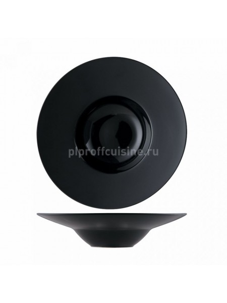 Тарелка круглая глубокая, «Glossy-Black» 22,5/11 cм, 150мл, Proff Cuisine. (81200051)