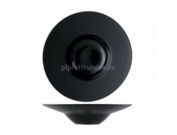 Тарелка круглая глубокая, «Glossy-Black» 22,5/11 cм, 150мл, Proff Cuisine. (81200051)