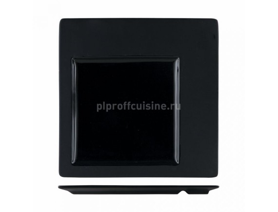 Тарелка квадратная «Glossy-Black» 30*30 cм, квадратный центр (20*20 cм), Proff Cuisine. (81200058)