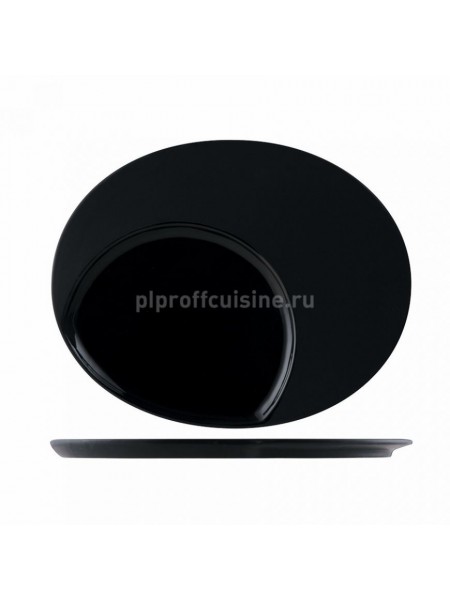 Тарелка овальная «Glossy-Black» 30*24 cм, овальный центр (20*16,5 cм), Proff Cuisine. (81200059)