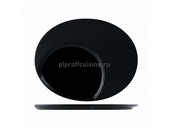 Тарелка овальная «Glossy-Black» 30*24 cм, овальный центр (20*16,5 cм), Proff Cuisine. (81200059)