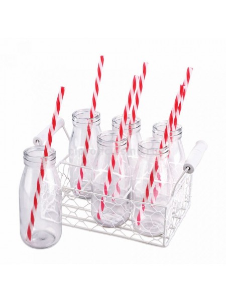 Подставка для переноски коктейльных банок, 21*14 cм (6 ячеек, 6,5*6,5 cм), металлическая, Proff Cuisine. (81200121)