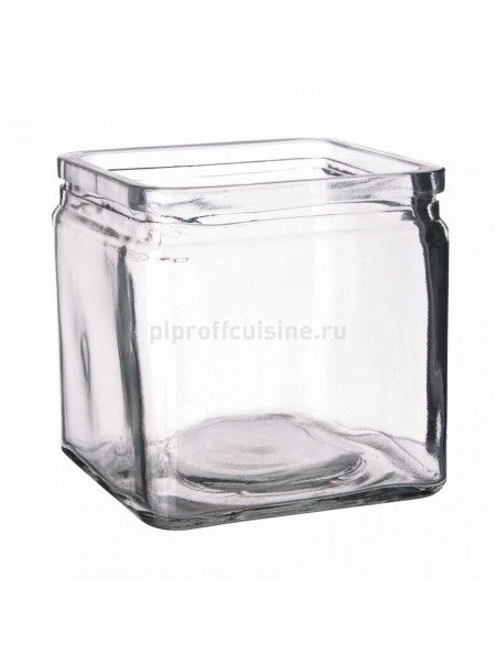 Банка квадратная для подачи, стекло 10*10*10 cм, 600мл, Proff Cuisine. (81200134)