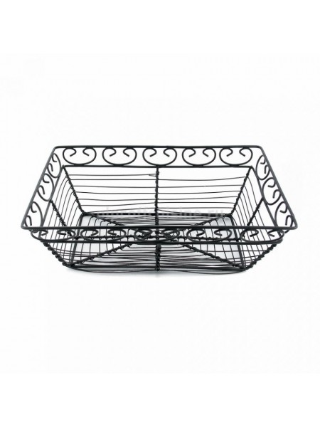 Сервировочная корзинка для подачи, металлическая, прямоугольная, 23х15х7.5 см, Proff Cuisine. (81200194)