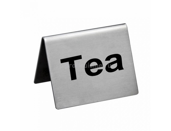 Табличка настольная в ресторан «Tea», 5x4 cм, сталь, Proff Cuisine. (81200199)
