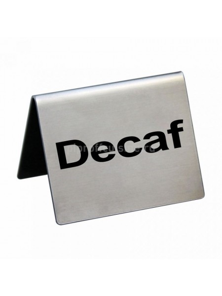 Табличка настольная в ресторан «Decaf», 5x4 cм, сталь, Proff Cuisine. (81200202)