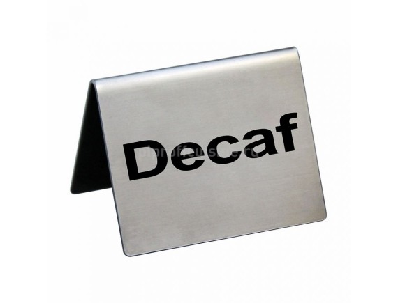 Табличка настольная в ресторан «Decaf», 5x4 cм, сталь, Proff Cuisine. (81200202)