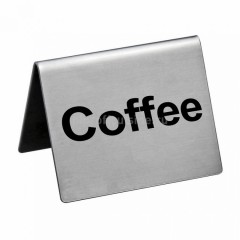 Табличка настольная в ресторан «Coffee», 5x4 cм, сталь, Proff Cuisine. (81200203)