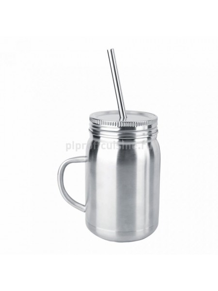 Стакан для коктейлей, металл с трубочкой 650мл «P.L.-Bar Ware», Proff Cuisine. (81200396)