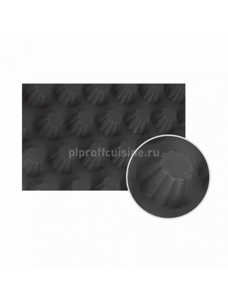 Кондитерская силиконовая форма для выпечки «Бриош» 59*38.5 см, 28 ячеек (D-7.5/H-4 см), Proff Cuisine. (81200401)