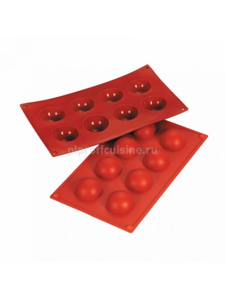 Кондитерская силиконовая форма для выпечки «Полусфера» 30*17.5, 15 ячеек (D-4 H-2 см), Proff Cuisine. (81200408)
