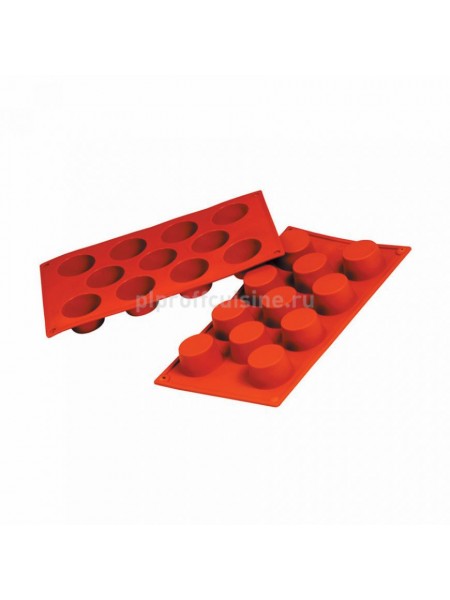 Кондитерская силиконовая форма для выпечки «Маффин» 30*17.5, 5 ячеек (D-8, H-3 см), Proff Cuisine. (81200429)