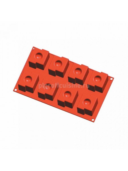 Кондитерская силиконовая форма для выпечки «Скайлайн» 30*17.5, 8 ячеек (D-5.5*5, H-5 см), Proff Cuisine. (81200467)