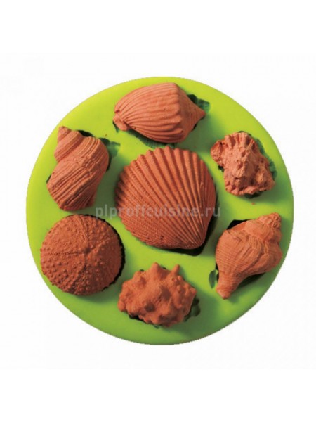 Кондитерская силиконовая форма для выпечки «Ракушки» 8.5*2 см, Proff Cuisine. (81200518)