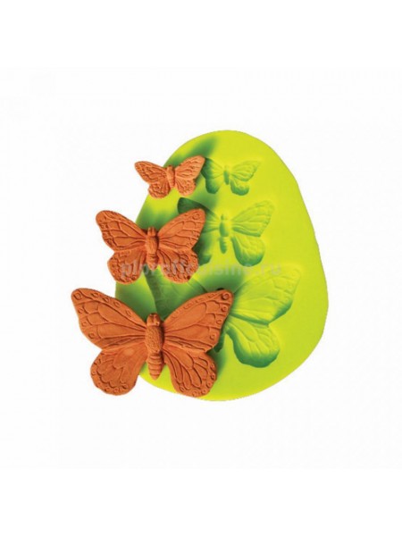 Кондитерская силиконовая форма для выпечки «Бабочки» 7.5*6 (1.5/2.5/4 см), Proff Cuisine. (81200522)