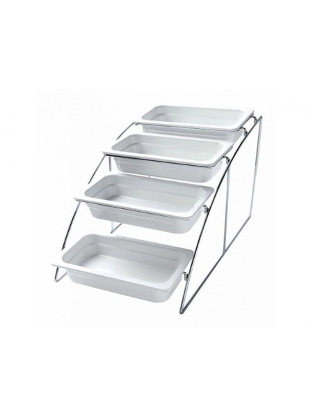 Подставка для гастроемкости, хром 4х ярусная, GN1/3 (36x52,5x32,5) «SUNNEX», Proff Cuisine. (81200573)
