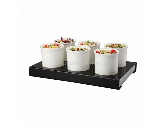 Подставка для салат-баров, 54,5x34x6 cм с хладогеном + 6 салатников х 1.2л, «SUNNEX», Proff Cuisine. (81200579)
