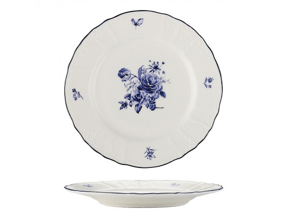 Тарелка мелкая 16 см, Blue Flower, Proff Cuisine. (81222025)