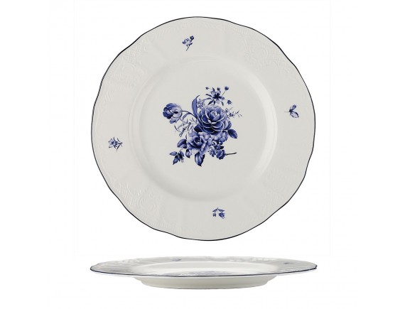 Тарелка мелкая 21 см, Blue Flower, Proff Cuisine. (81222026)