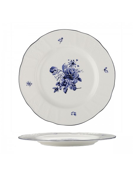Тарелка мелкая 26 см, Blue Flower, Proff Cuisine. (81222027)
