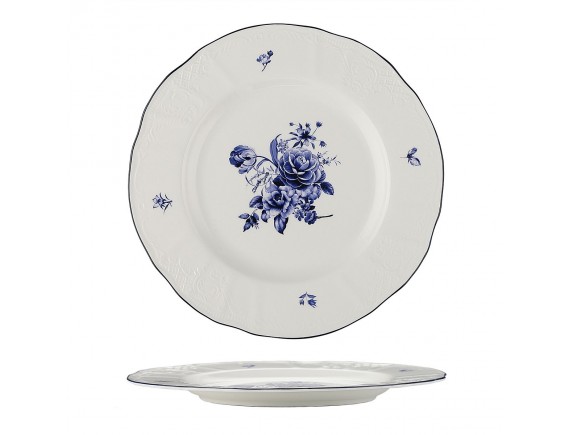 Тарелка мелкая 30 см, Blue Flower, Proff Cuisine. (81222029)