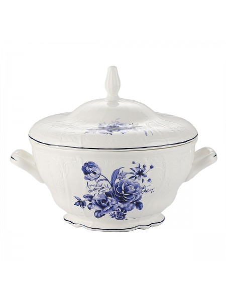 Супница 2500 мл, с крышкой, Blue Flower, Proff Cuisine. (81222036)