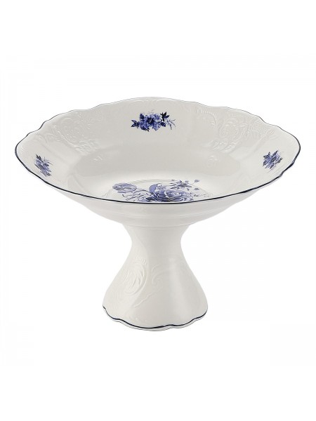 Блюдо десертное на ножке, 25х15.5 см, Blue Flower, Proff Cuisine. (81222042)