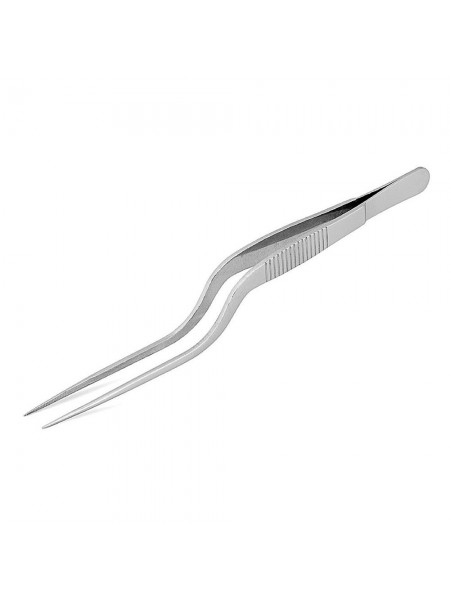 Кулинарный кондитерский пинцет, изогнутый, 20,5 см, нержавеющая сталь, Proff Cuisine. (81240079)