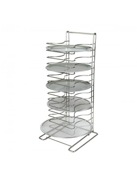 Стойка для хранения подносов/экранов для пиццы,15 уровней, 20х25х70см, Proff Cuisine. (81249835)