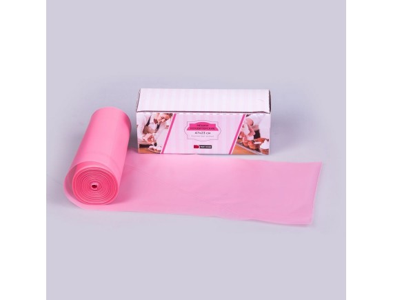 Мешок одноразовый кондитерский, 46 см, 80 микрон, упаковка 100 штук, розовый, Proff Cuisine. (81400360)
