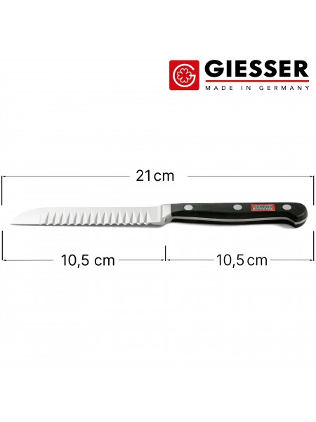 Профессиональный поварской нож для карвинга овощей и фруктов, ручка POM, Giesser. (8251)