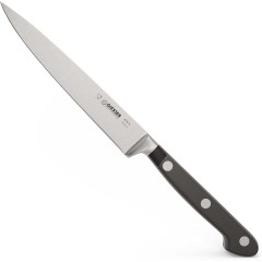 Профессиональный кованный узкий поварской шеф нож Classic, 18 см, черная ручка POM, Giesser. (8270 18)