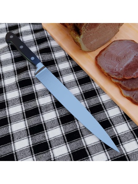 Профессиональный кованый узкий поварской шеф нож Classic, 18 см, черная ручка POM, Giesser. (8270 18)