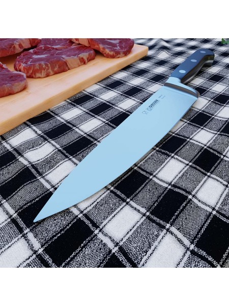 Профессиональный кованый поварской шеф нож Classic, 20 см, черная ручка POM, Giesser. (8280 20)